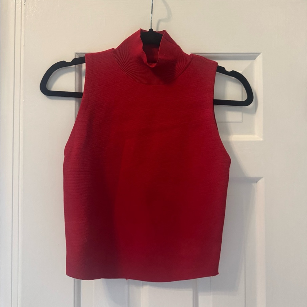 House of Harlow Ribbed Turtleneck Tank Top Size XS